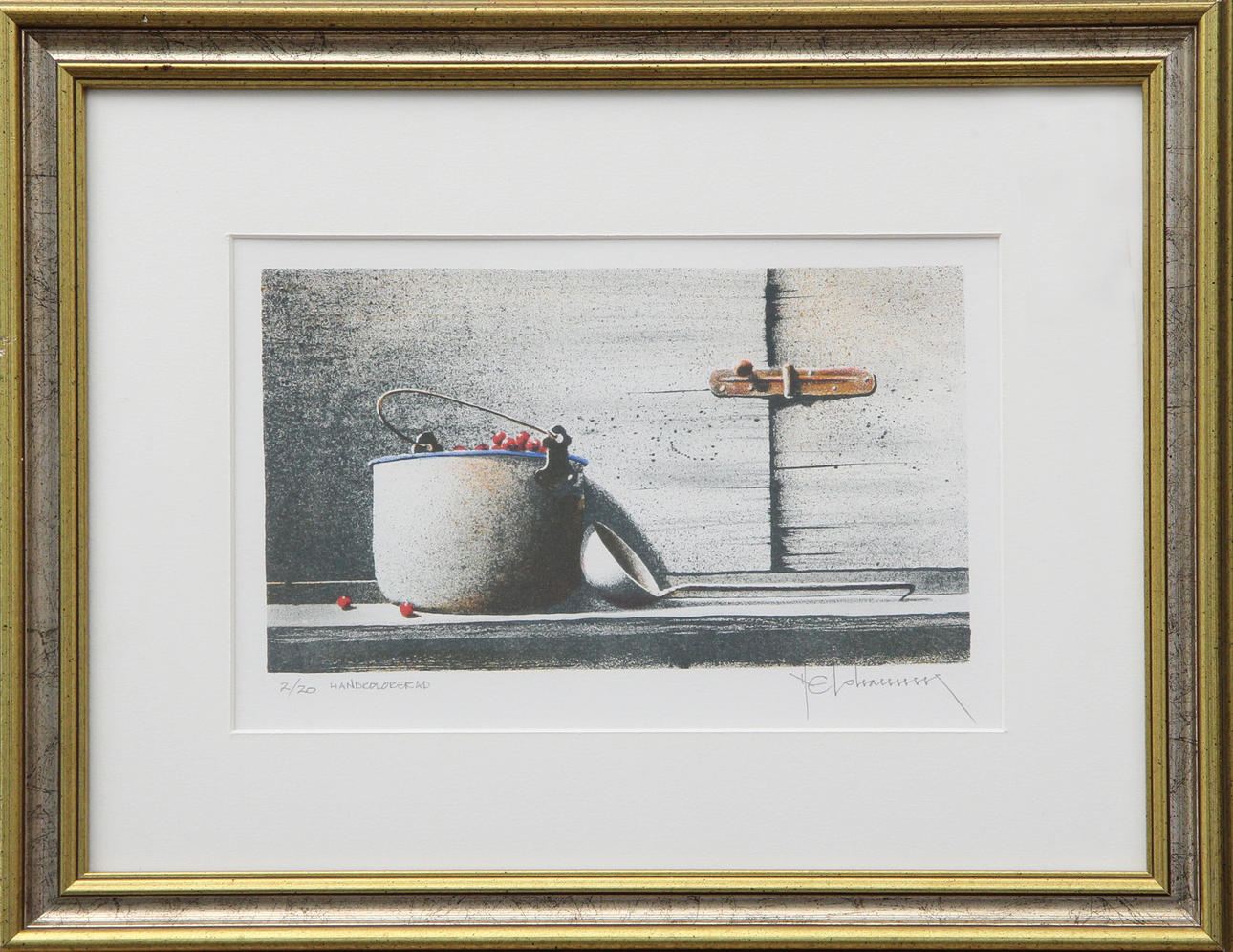 NILS E JOHANSSON. LITO, signed.