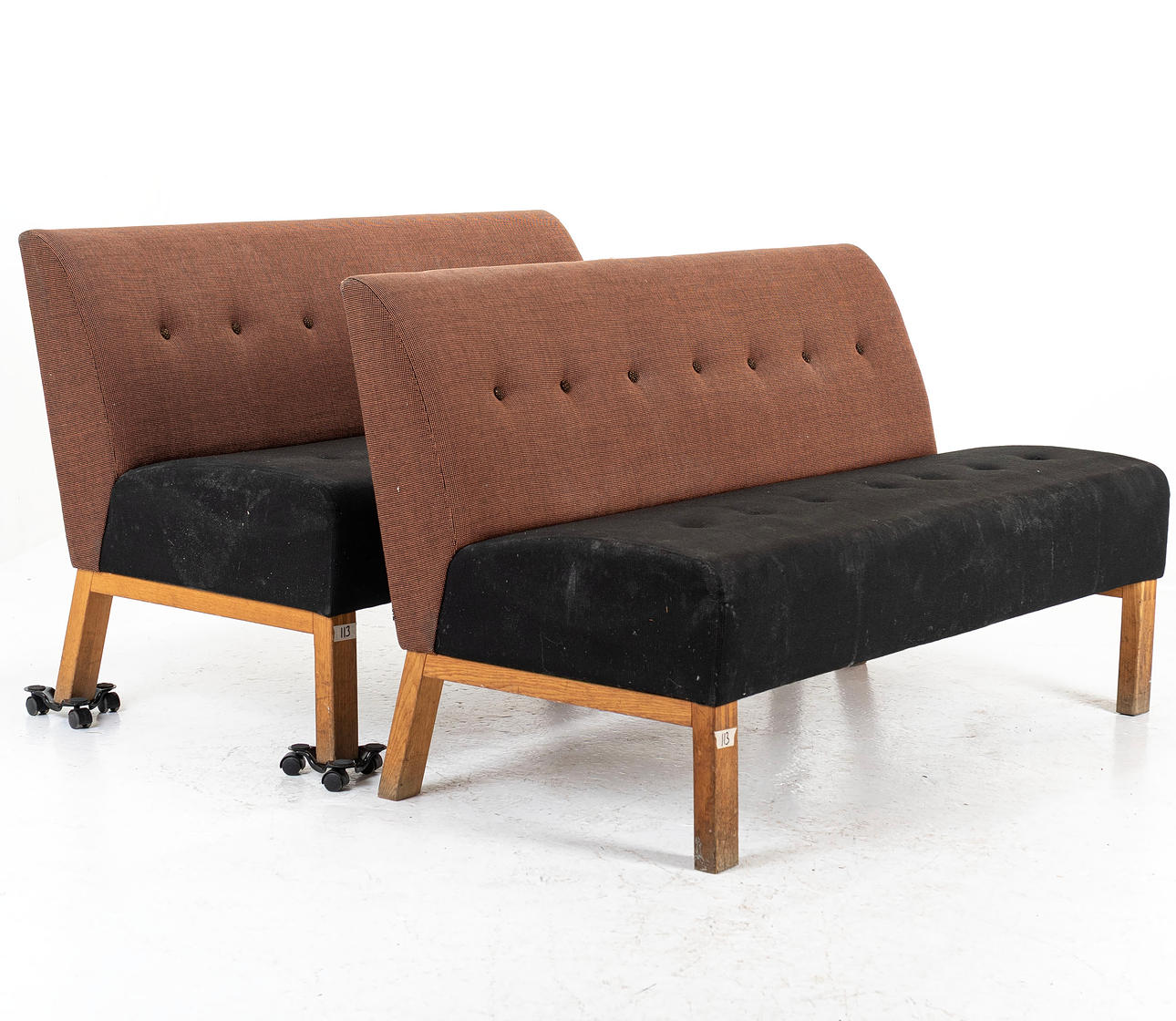 A pair of sofas, Materia.