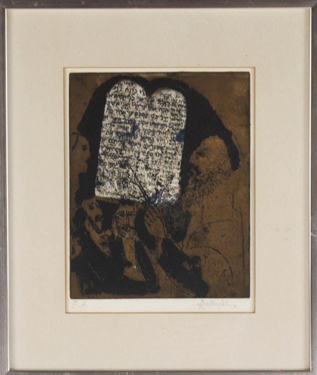 LENNART ROSENSOHN. Lithograph, E.A, prayer, signed.