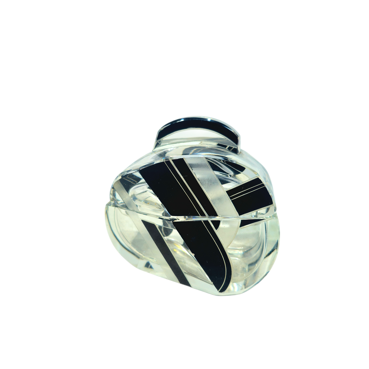 Art Deco glass candy box.