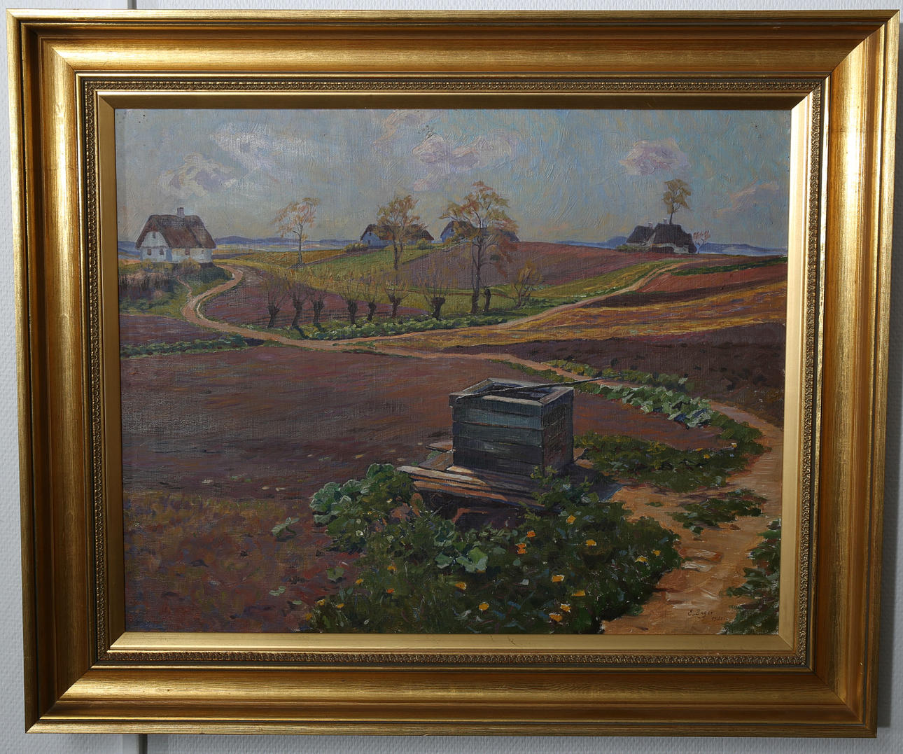 EINAR BAGER. Oil on canvas, Fallen farmland, signed E Bager, dated 1931.
