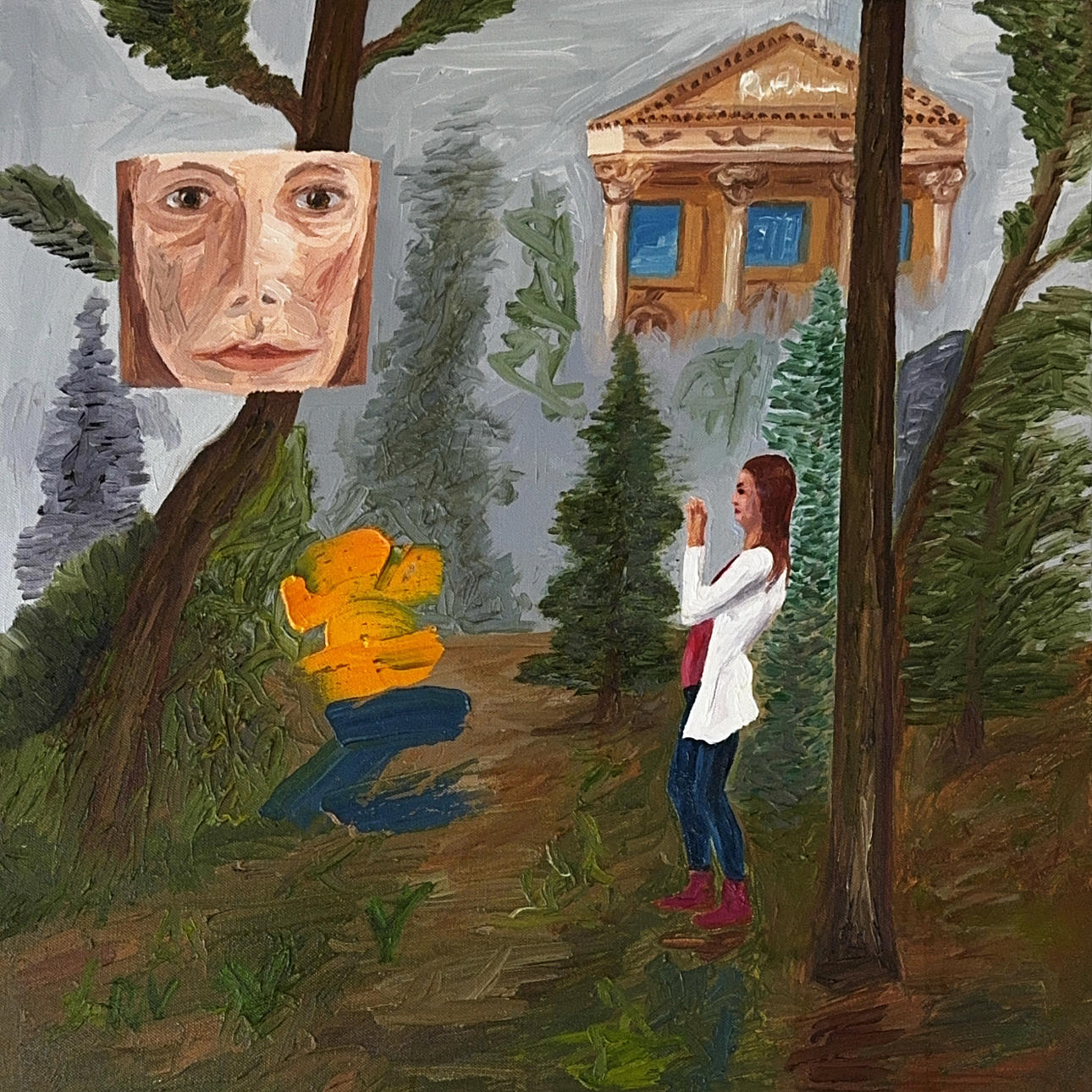 COMTEMPORARY OIL ON CANVAS.