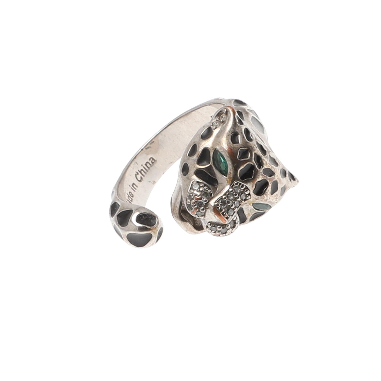 A ROBERTO CAVALLI PANTHER HEAD RING.