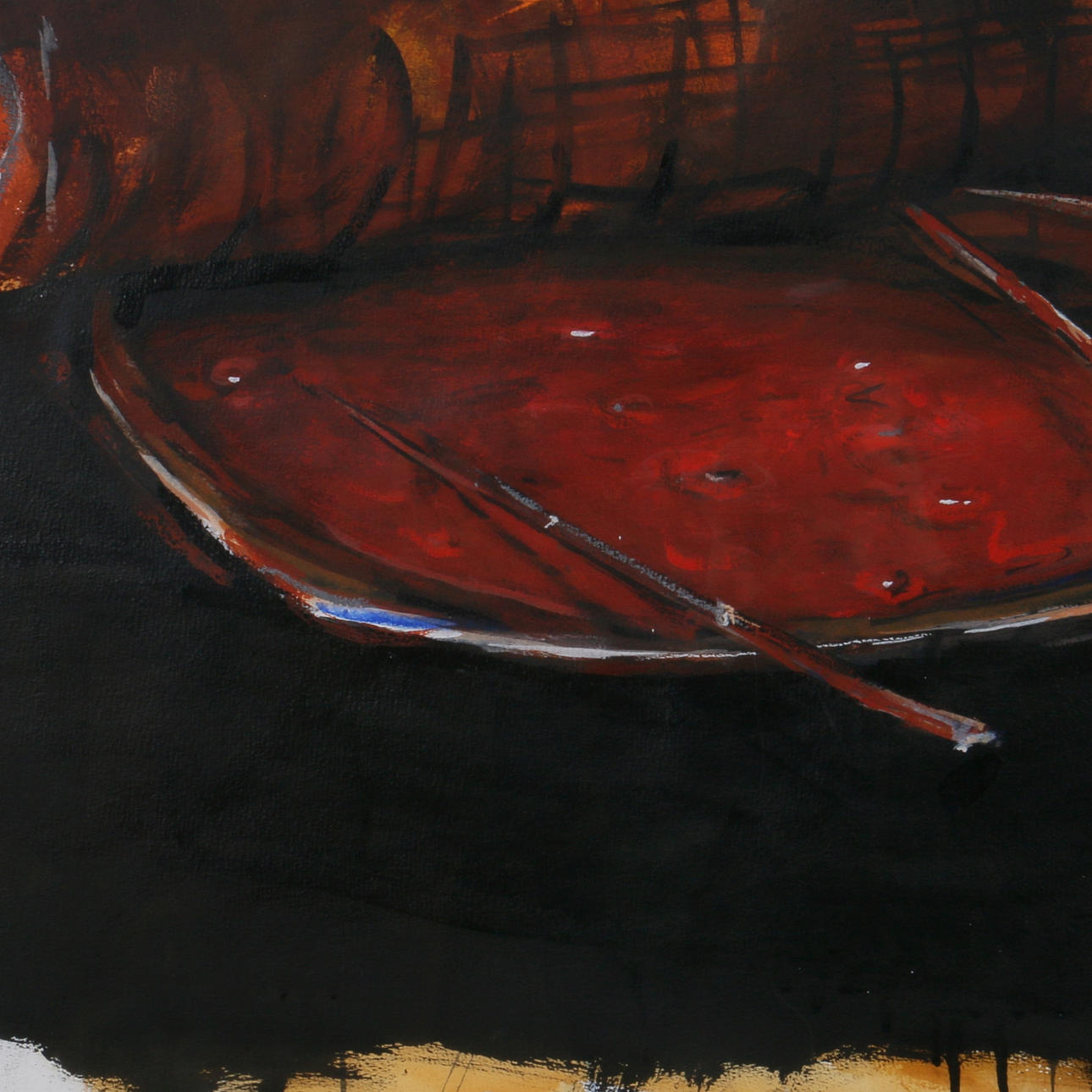 BJÖRN KRESTESEN. Blandteknik på papper, stilleben, signerad damt daterad -92.