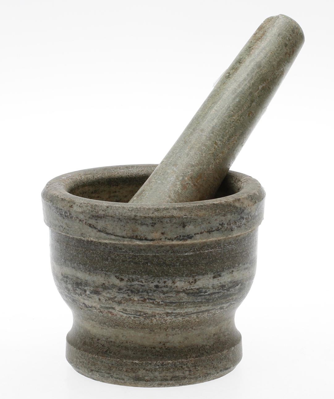 MORTEL MED STÖT, kolmårdsmarmor, 1800/1900-tal.