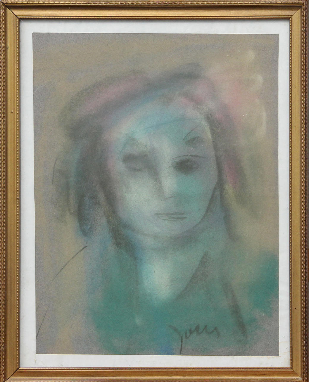 OIDENTIFIERAD KONSTNÄR. PASTEL, SIGNED.