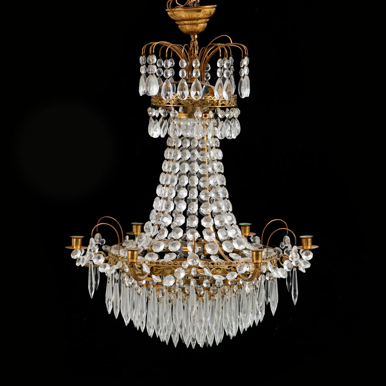 LJUSKRONA, 1900-tal, höjd ca 70 cm.