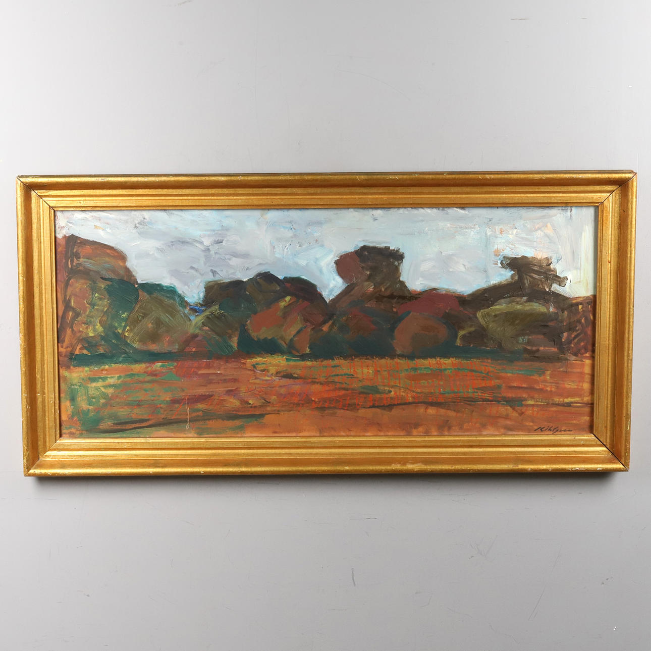 KARL KIHLGREN. OIL ON PANEL, "Forest curtain” signed, dated.