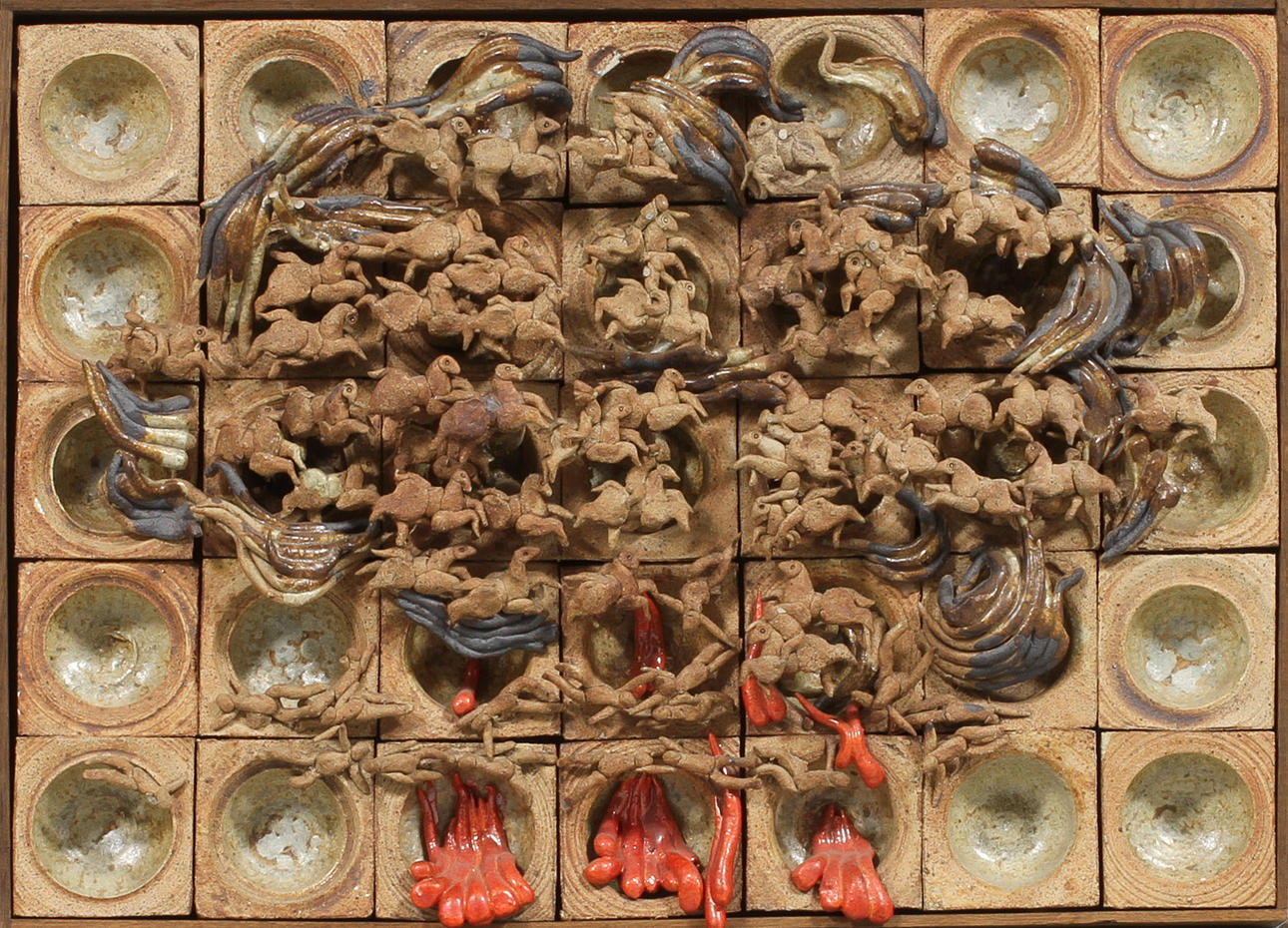 LILLEMOR PETTERSSON. TILLSKRIVEN. Skulptur, komposition med figurer.