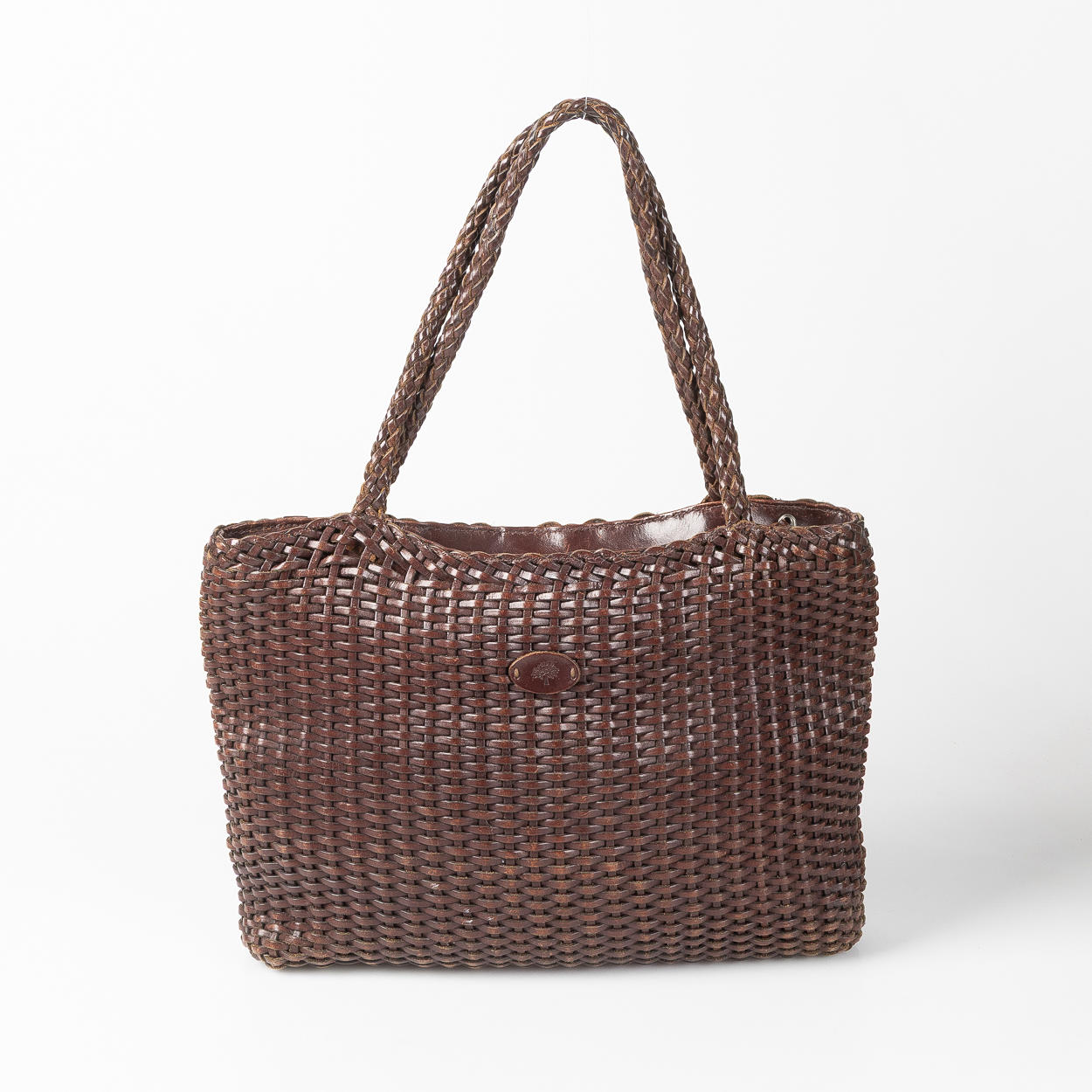 MULBERRY, Bag, braided leather, 1990s.