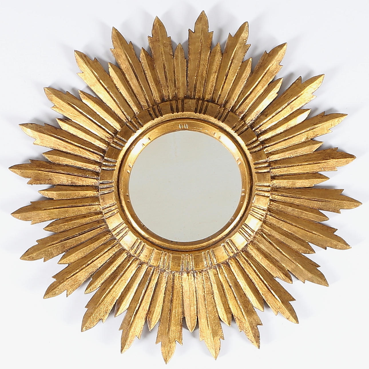 ESPEJO DE SOL, madera, bronceado, finales del siglo XX.