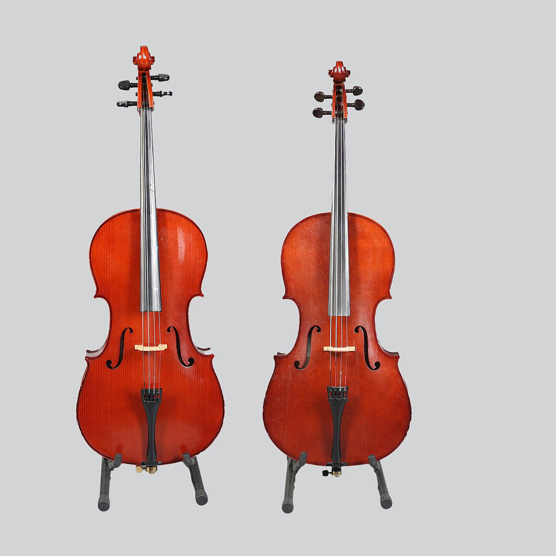 FOUR CASED CELLOS (4).