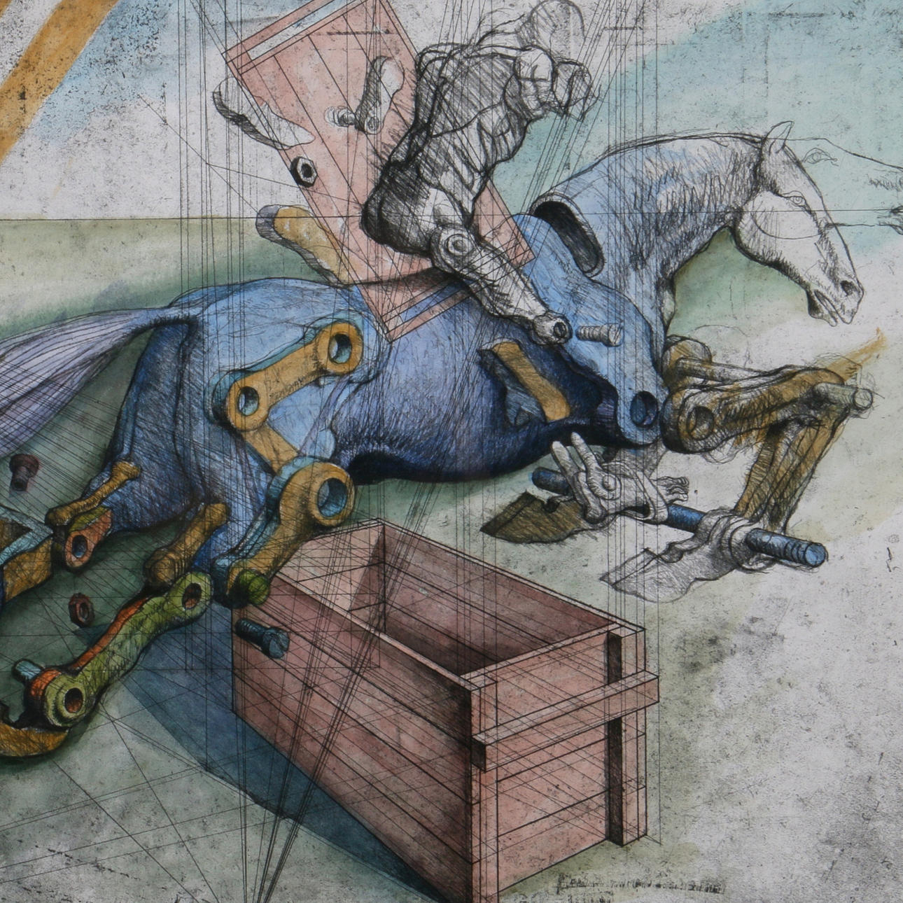 HANS HAMNGREN. Färglitografi, ryttare, signerad samt numrerad 63/90.