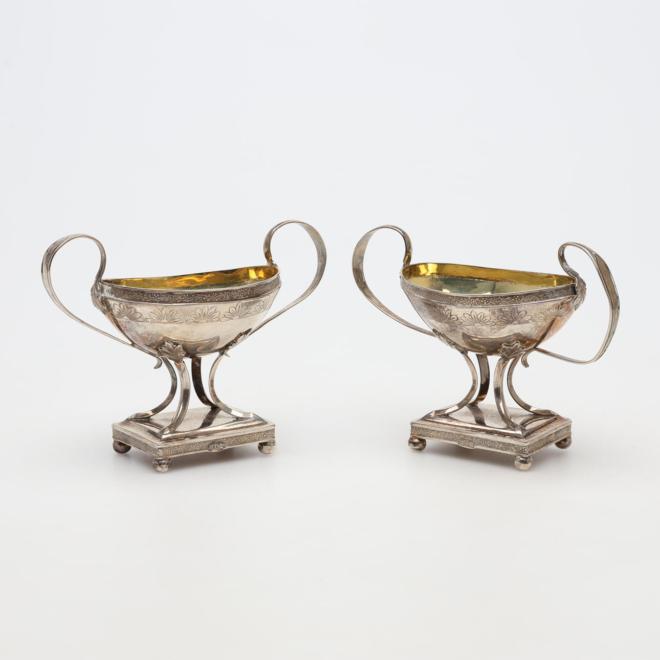 BEAKER, 2 pieces, silver, weight approx. 158 grams.