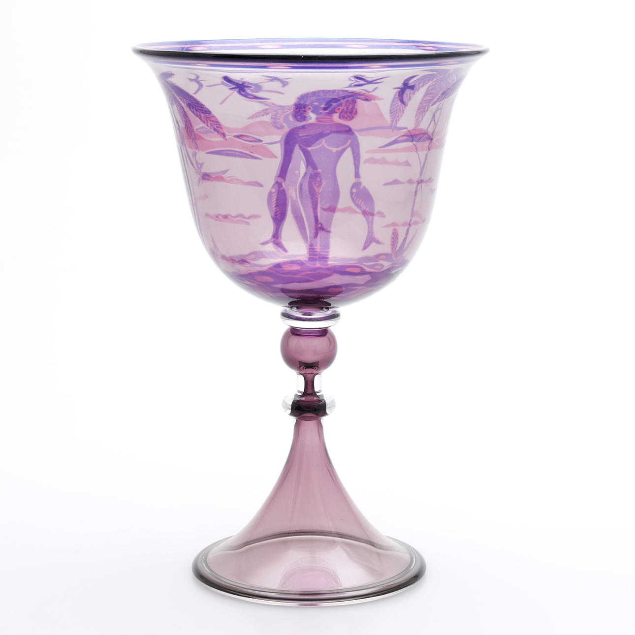 WILKE ADOLFSSON. Cup, glass, signed.