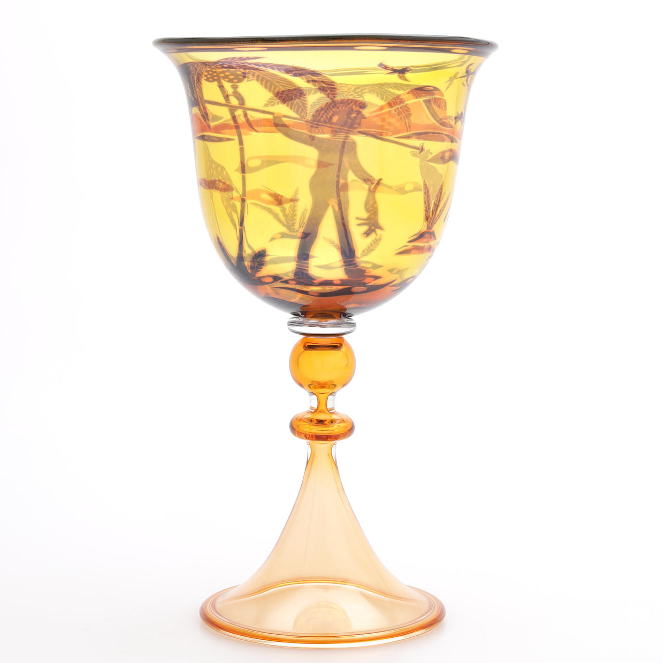 WILKE ADOLFSSON. Cup, glass, signed.