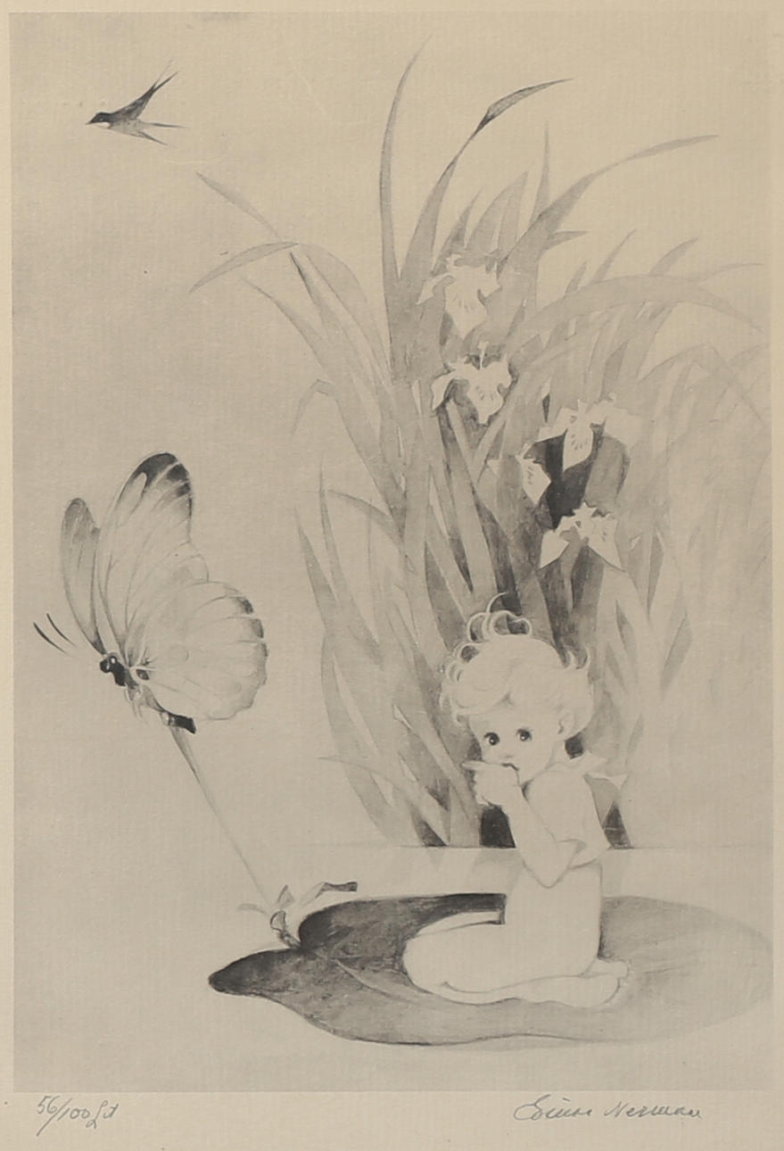 EINAR NERMAN. Litografi, signerad och numrerad 56/100.