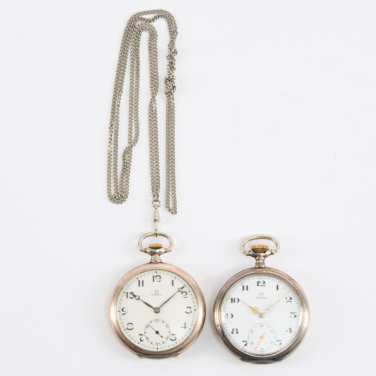 OMEGA, pocket watches, 2 pcs.