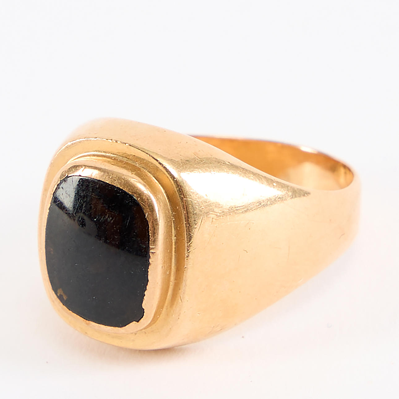 RING, gold 14K with smoky quartz.