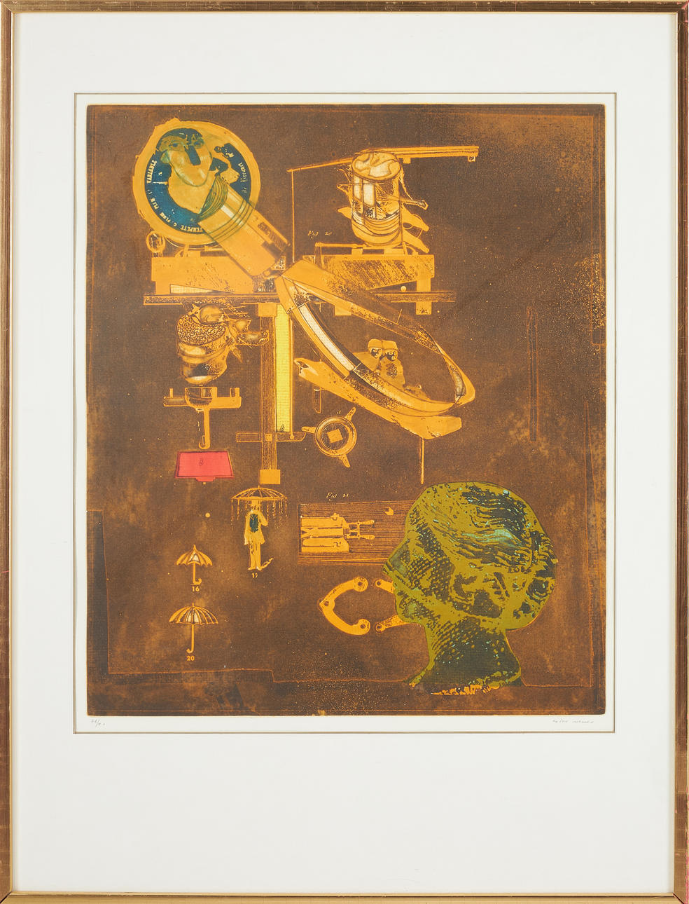ENDRE NEMES. Composition, lithograph, signed and numbered 78/90.