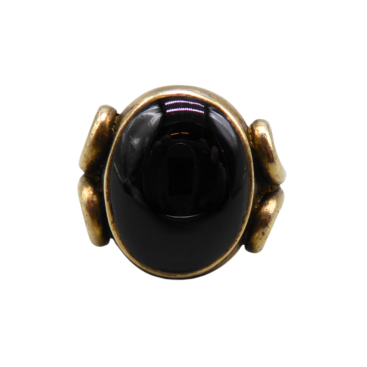 925 SILVER RING WITH BLACK ONYX.