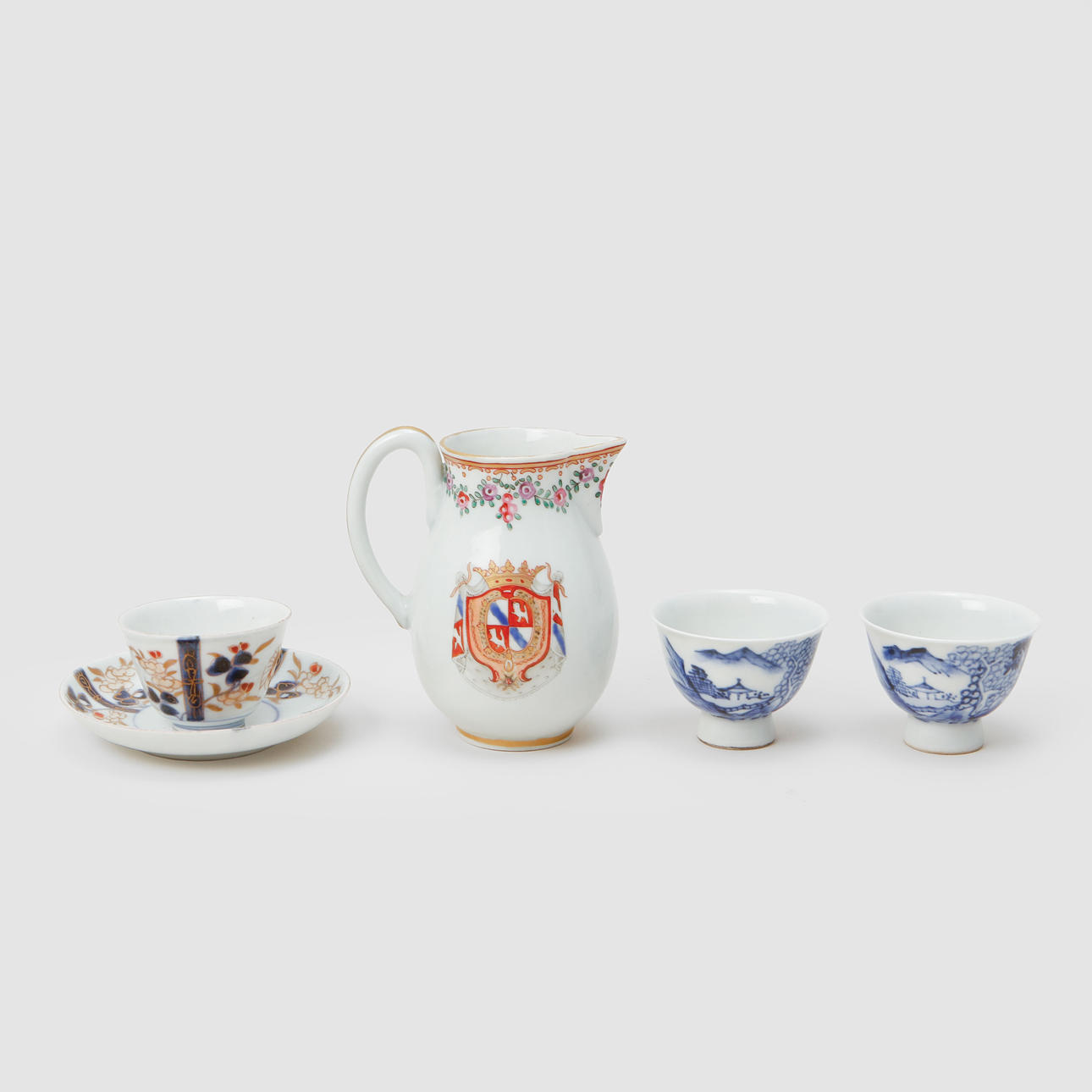 PORSLINSFÖREMÅL, 4 st, Kina 17-1900-tal.