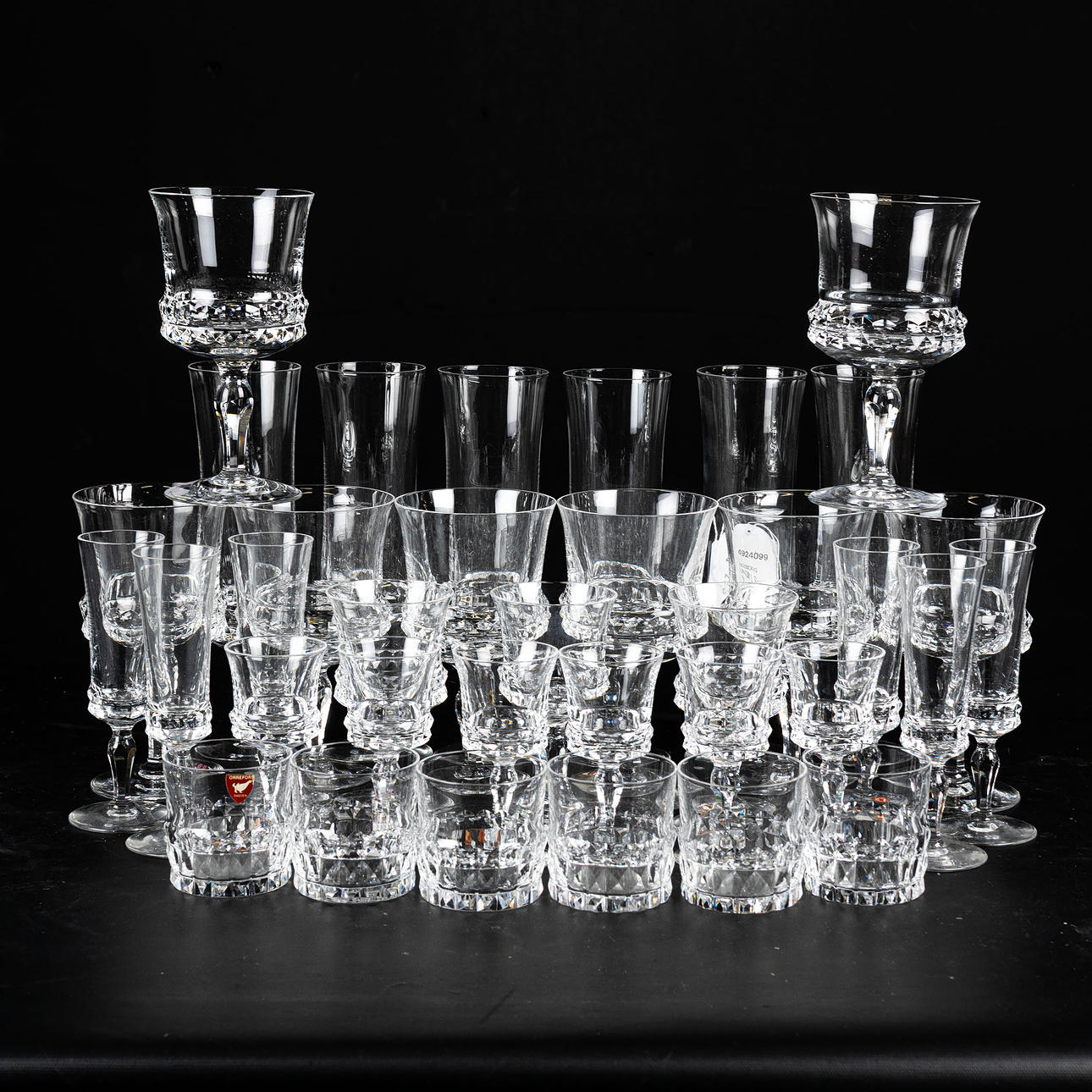 INGEBORG LUNDIN. Tableware, 35 pieces “Silvia”, Orrefors.