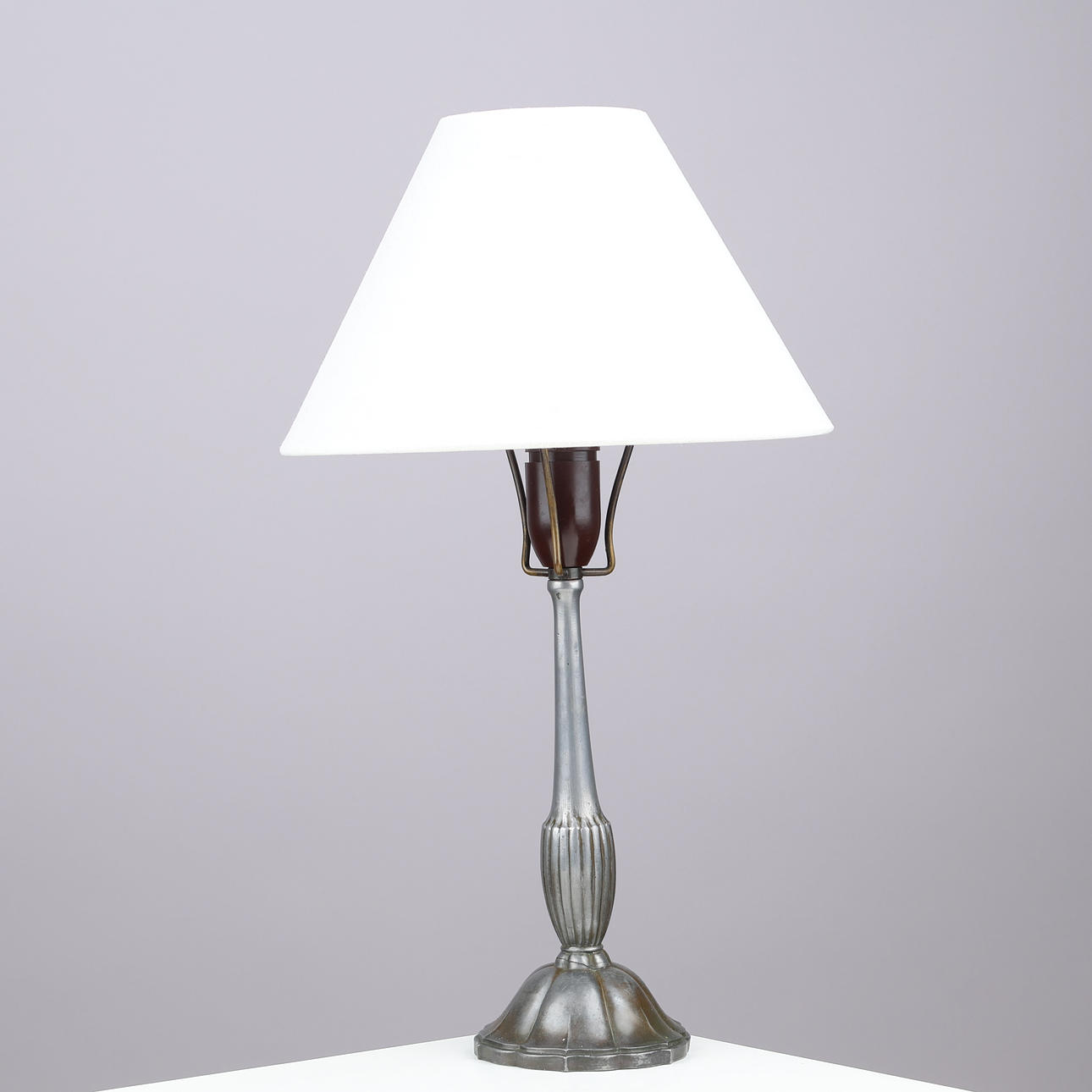 JUST ANDERSEN (1884-1943). Table lamp, diskometal, Just Andersen, model D56, Denmark, designed 1926-29.