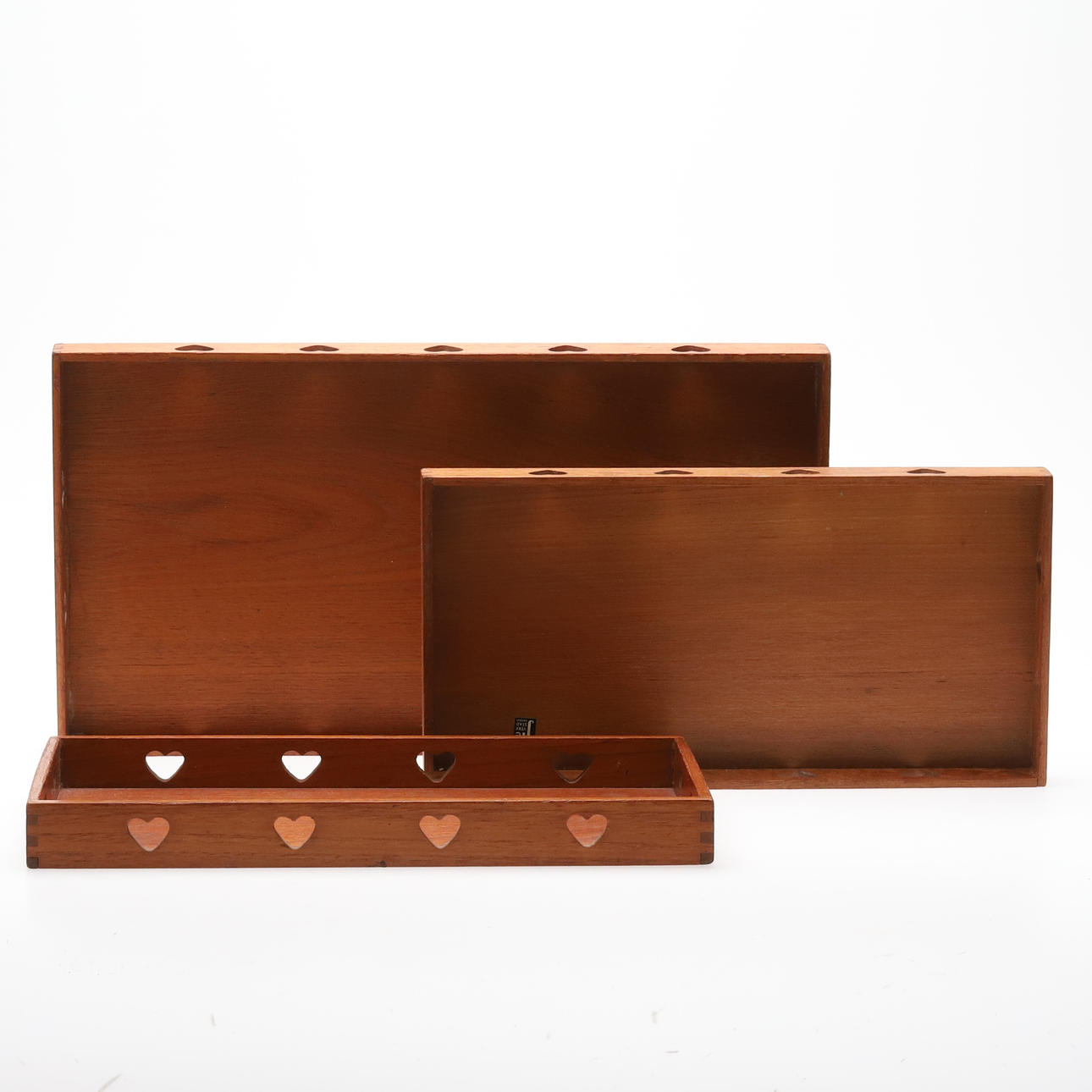 TRAYS, 3 pcs, teak.
