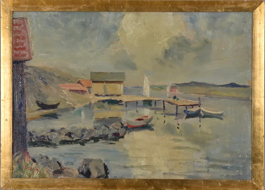 HENRIK SKAGH. Oil on panel.