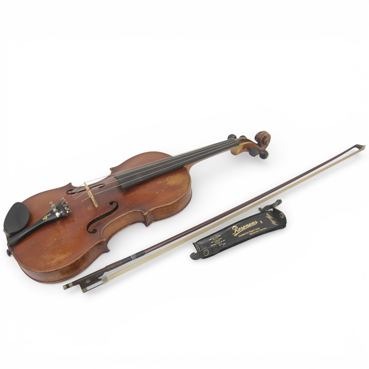 Violin with string in bag, marked Schweitzer, Pestini, possibly 1813.