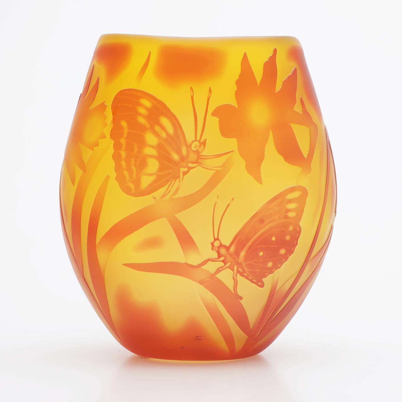 ASTRID GATE. Vase, overhang, signed.