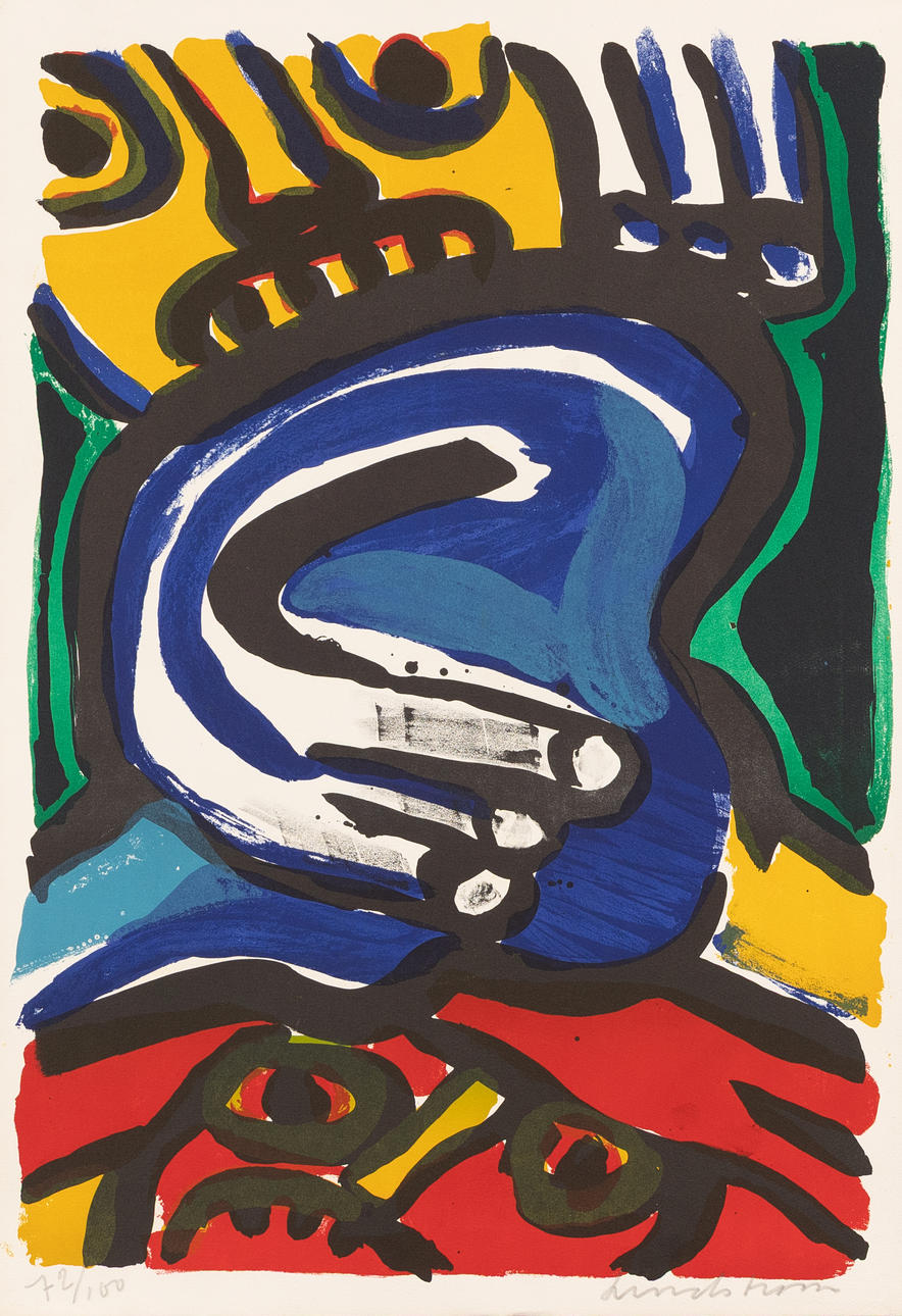 BENGT LINDSTRÖM. "Högmod", lithograph no. 72/100, signed.