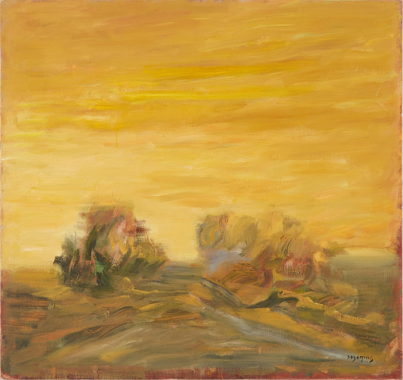 IVAR MORSING. Landscape, oil on canvas, signed.