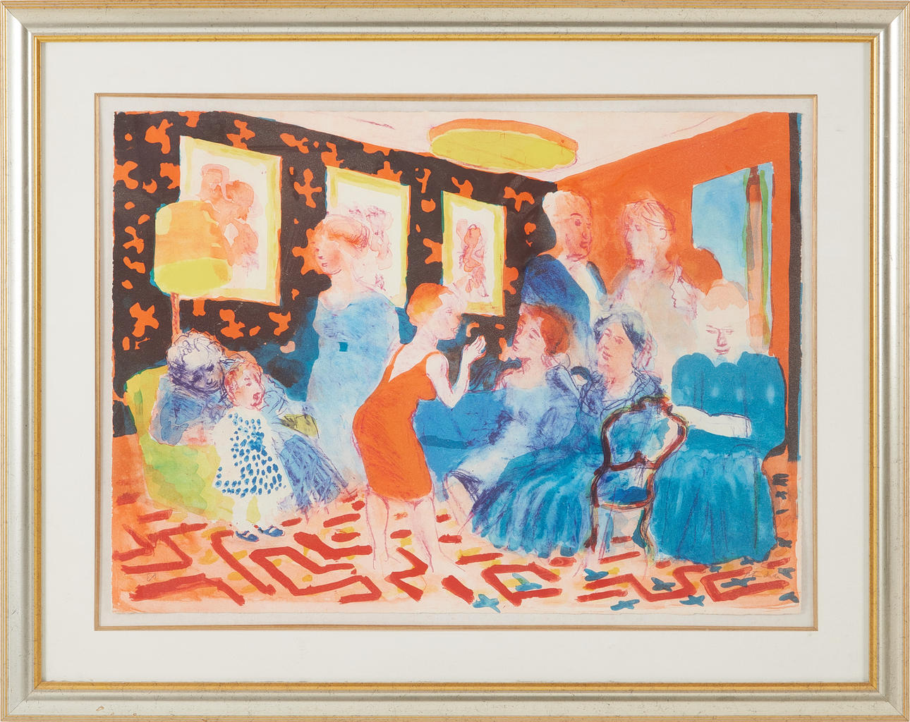 PETER DAHL. Figure composition, lithograph in colours, signed, EA.