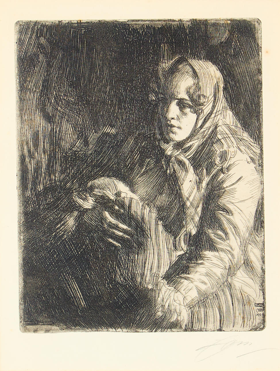 ANDERS ZORN. “Madonna”.