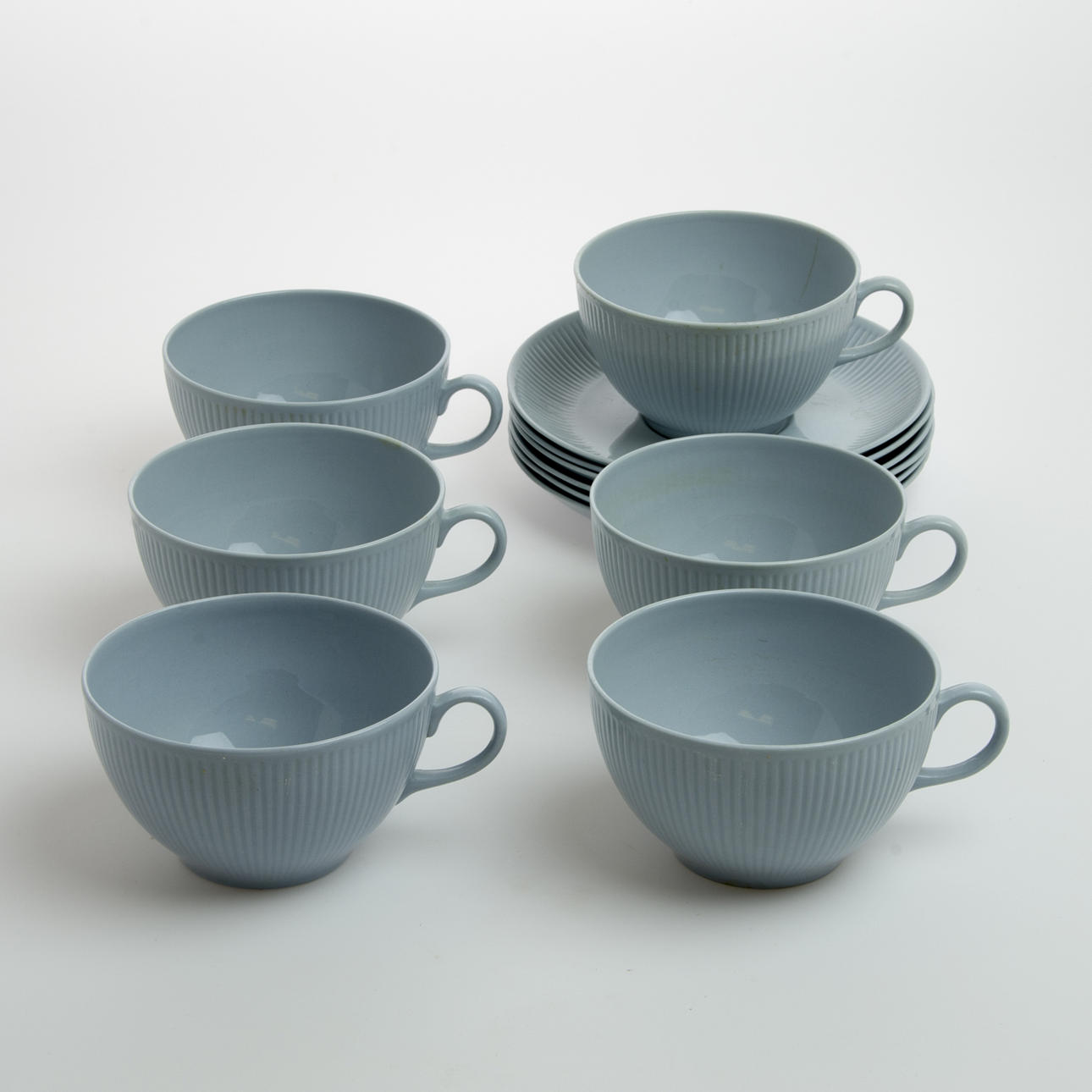 TEKOPPAR MED FAT, 12 delar, "Sointu", Kaj Franck, Arabia.