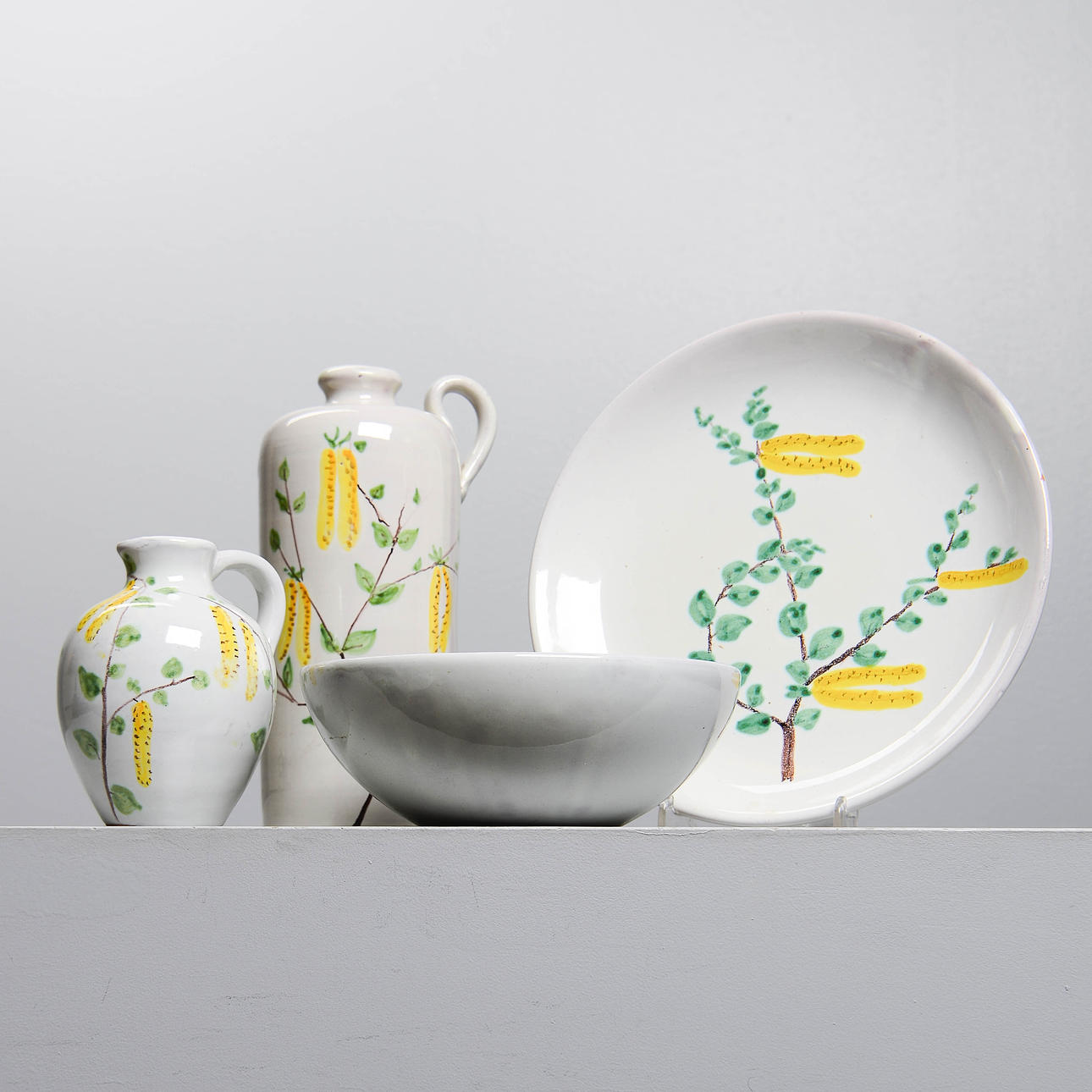 INGRID ATTERBERG. "Sälg", 4 delar, Ekeby Verkstad, Upsala-Ekeby, 1940-tal.