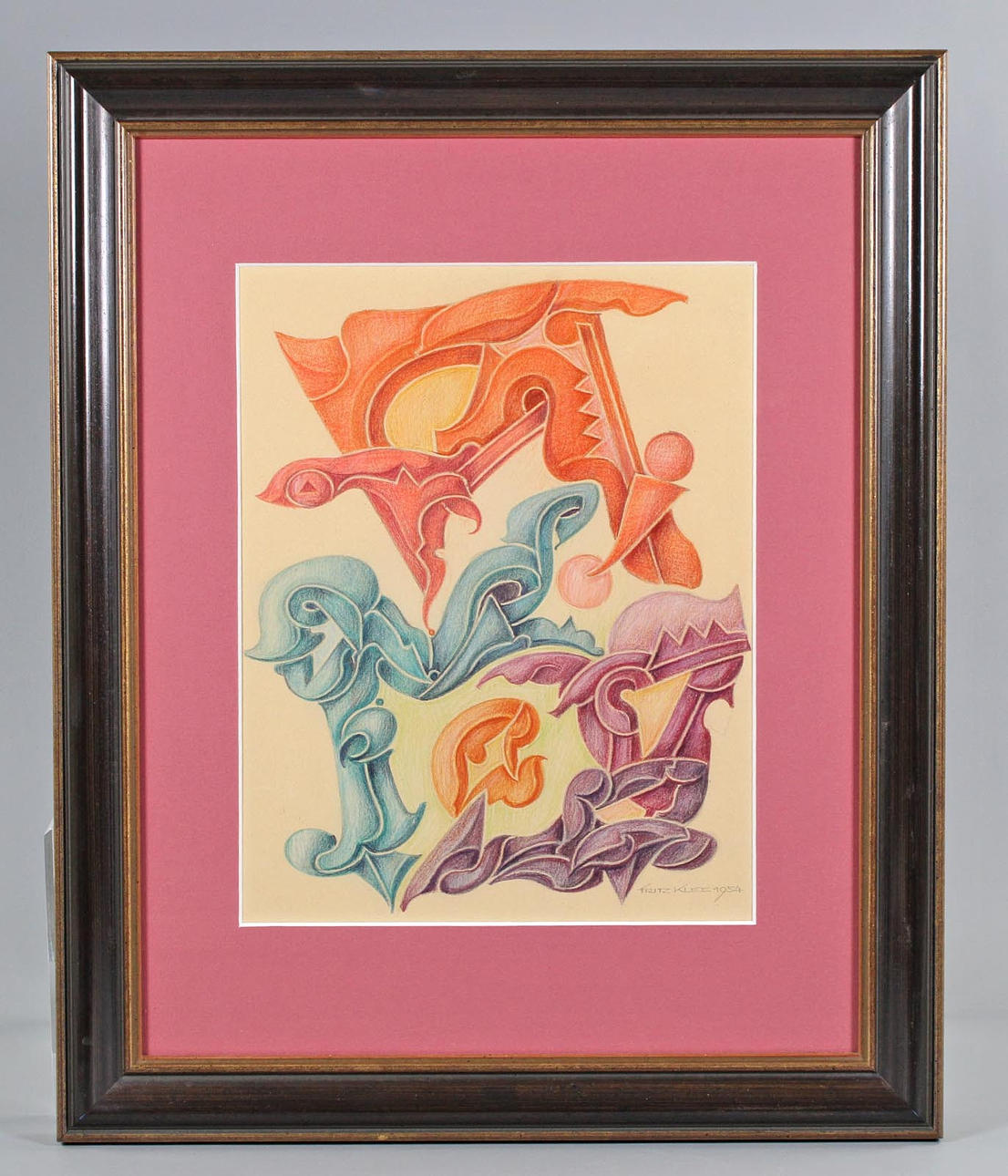 ABSTRACT PASTEL DRAWING, CLOVER, FRITZ.