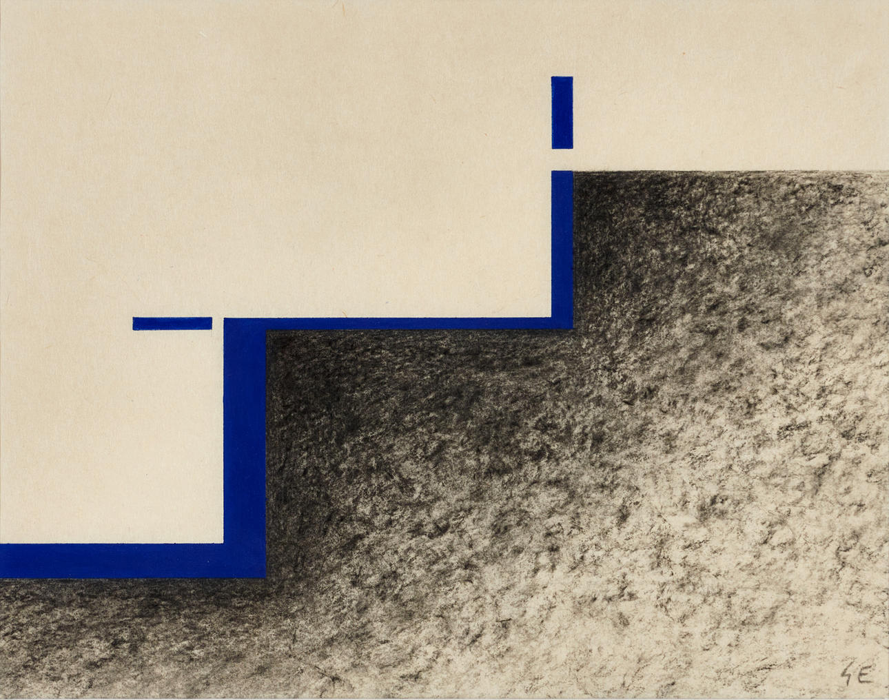 GÖTE EINELJUNG (1932-2013). Composition, monogram signed, -98, mixed media on paper.