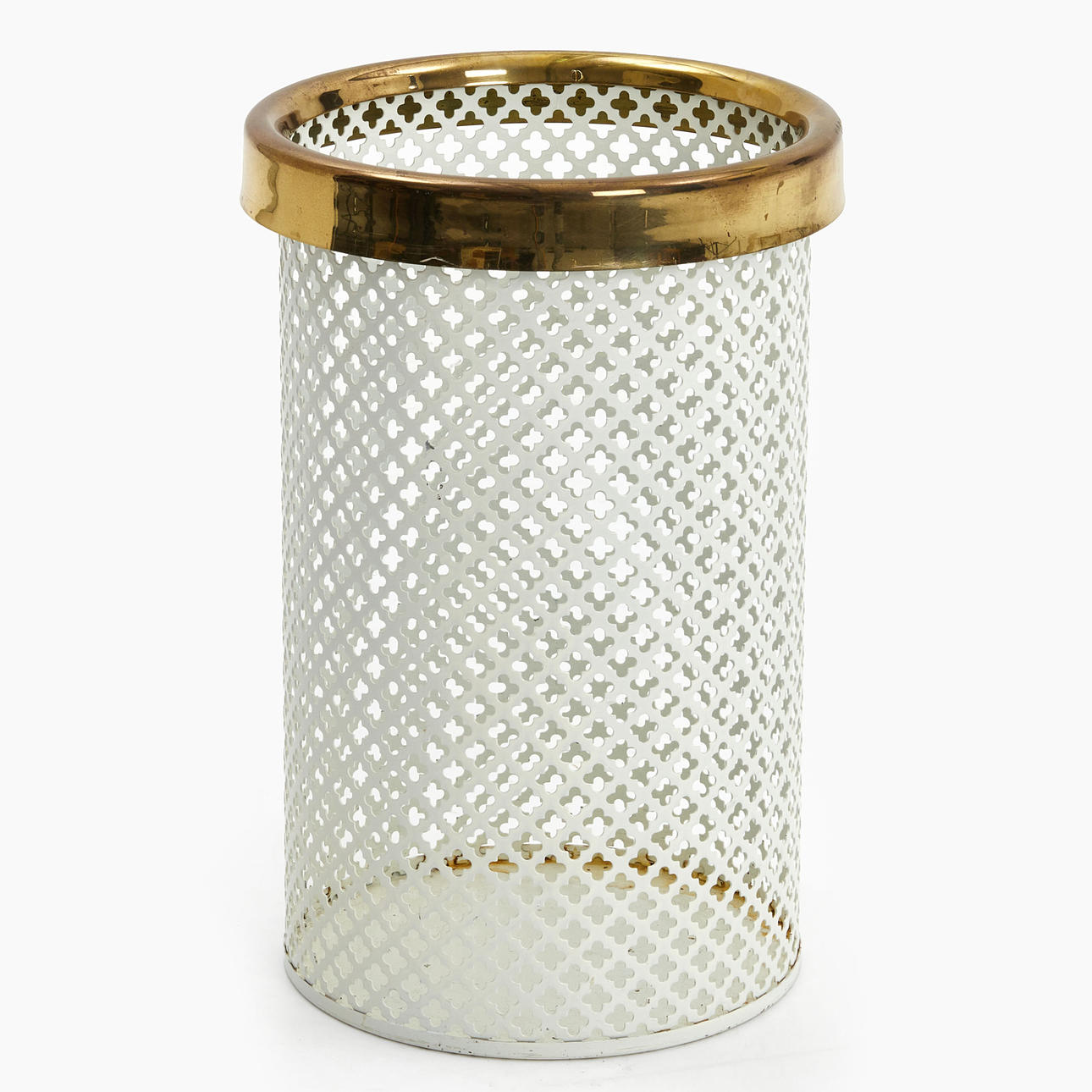 JOSEF FRANK, Trash can, metal, white.