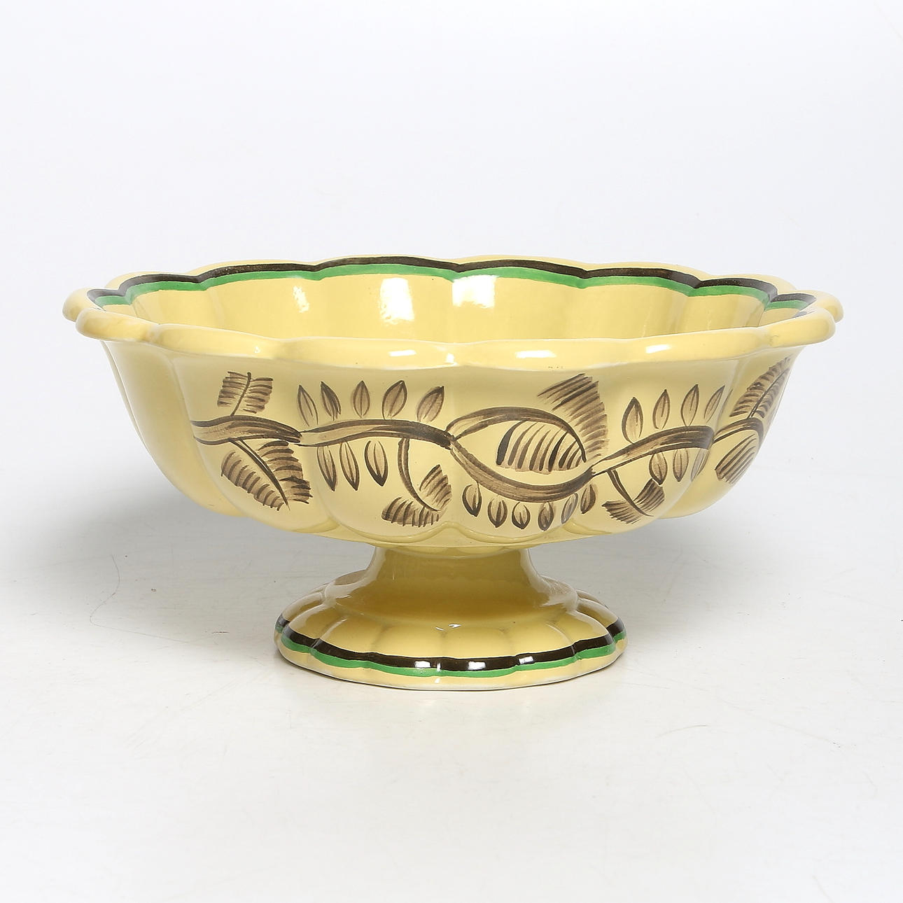 ARTHUR PERCY. SKÅL på FOT, fajans, Art Deco, Gefle Porslinsfabrik, 1930-tal.