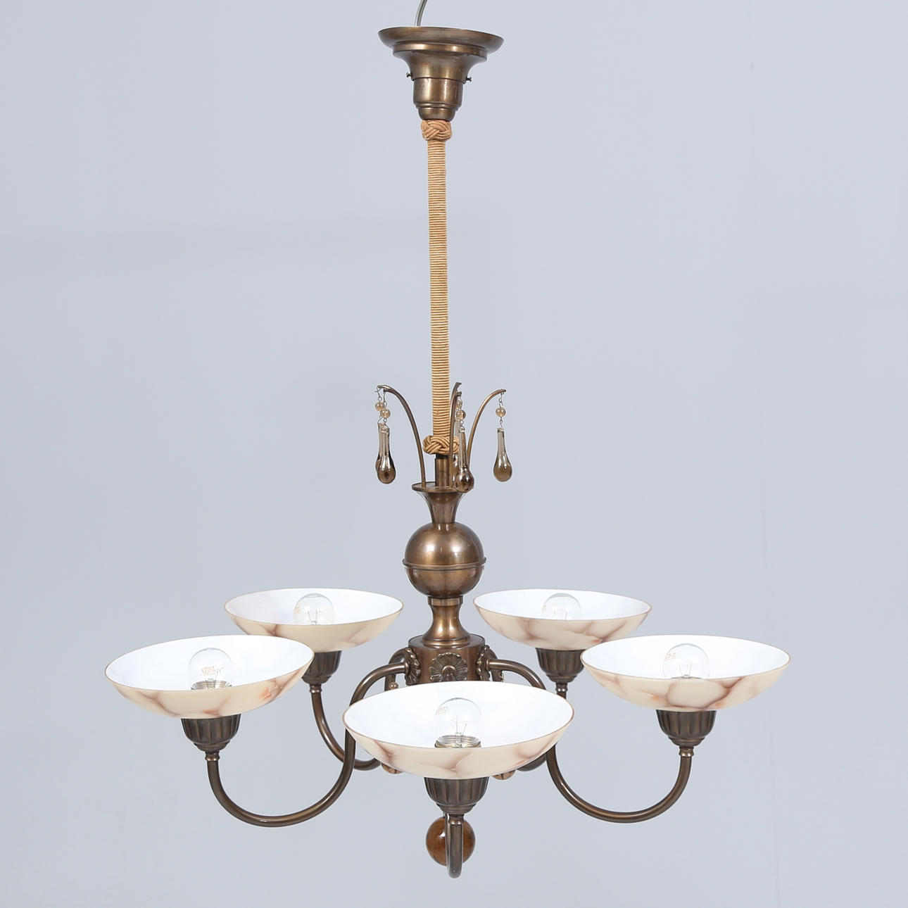 A Swedish grace ceiling lamp, 1930's.