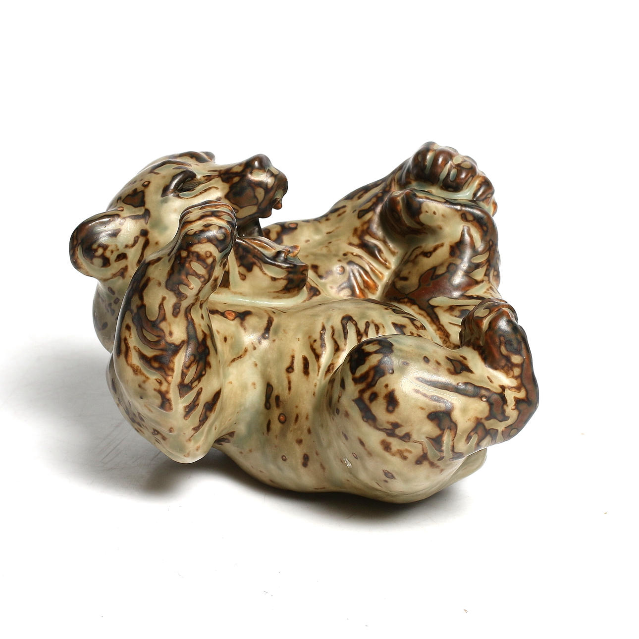 KNUD KYHN. Skulptur, stengods, björn, signerad, Kunglig Dansk, 1900-tal.