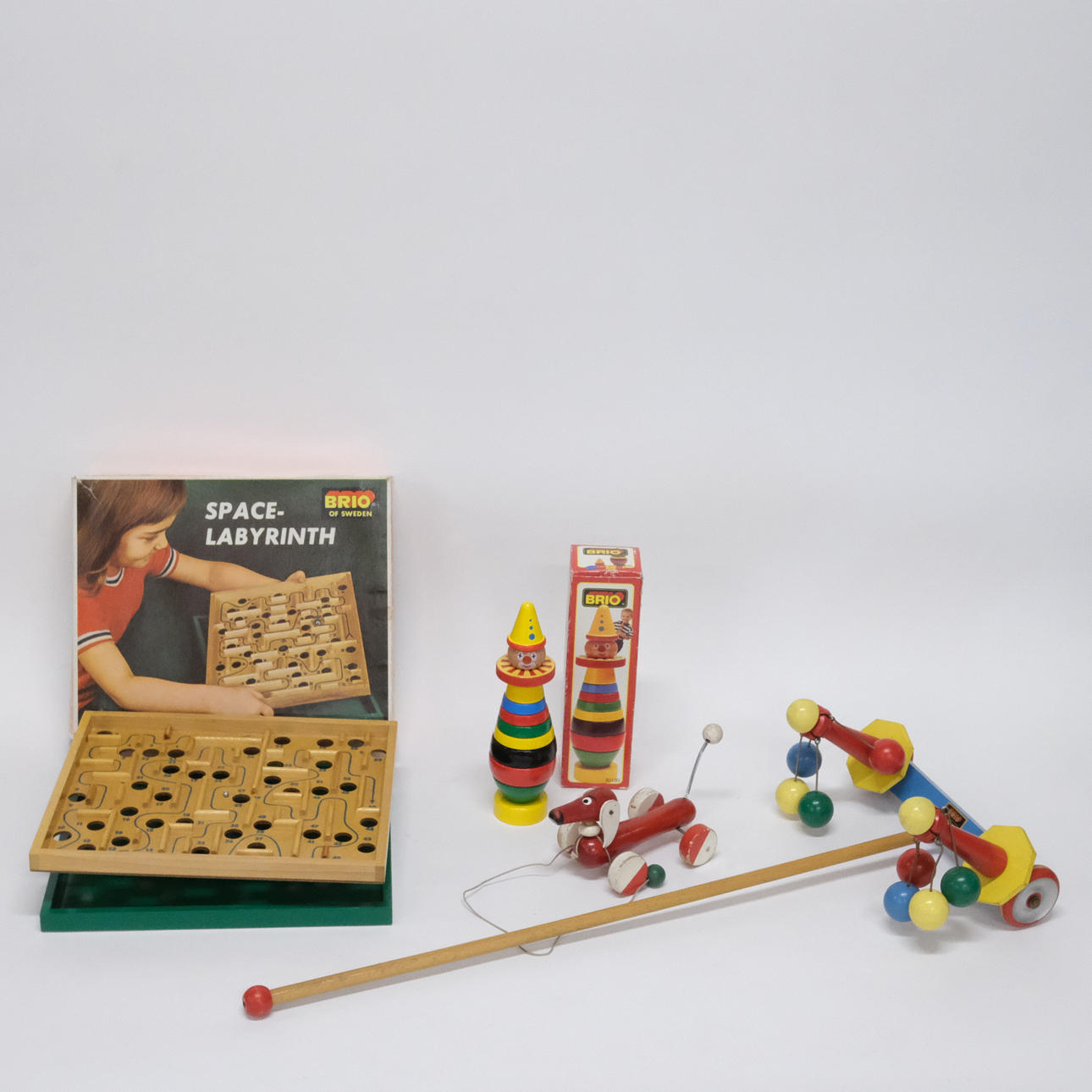 SAMLING LEKSAKER, BRIO, 4 DELAR.