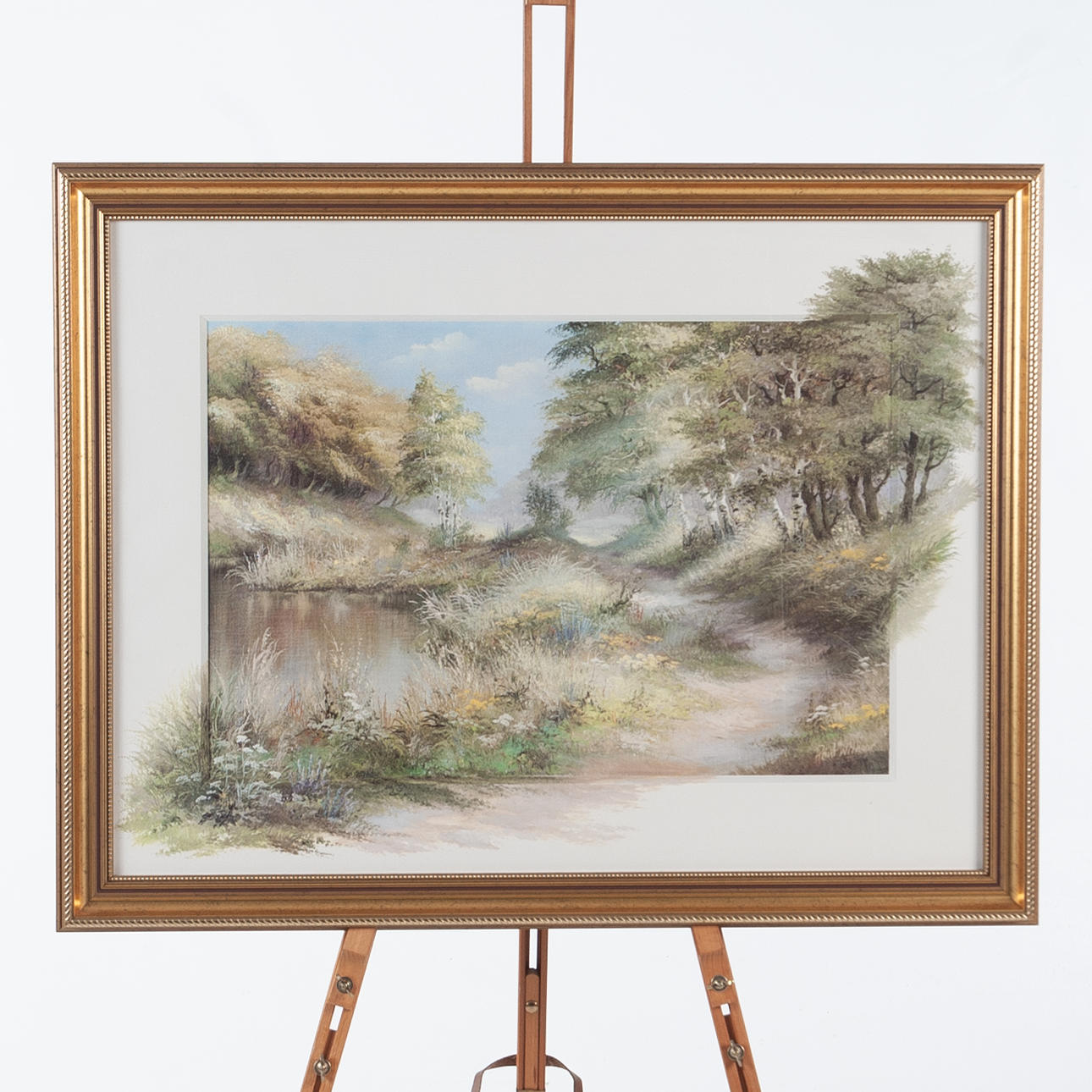 OIDENTIFIERAD KONSTNÄR. Lithography, forest landscape.