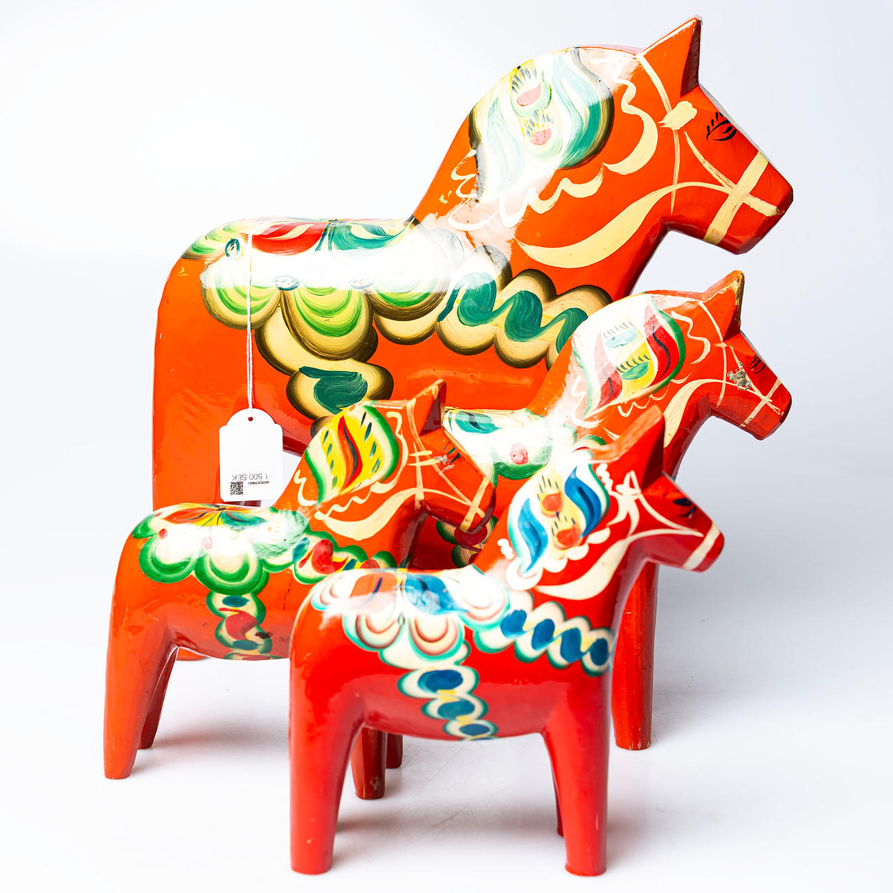 DALA HORSES, 4 pcs, nusnäs.