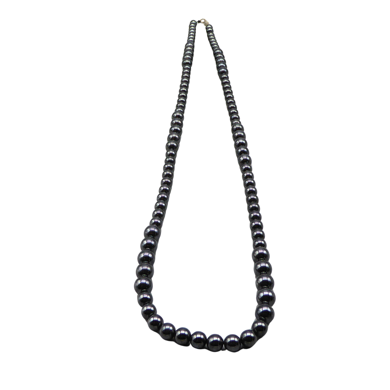 HEMATITE PEARL NECKLACE.