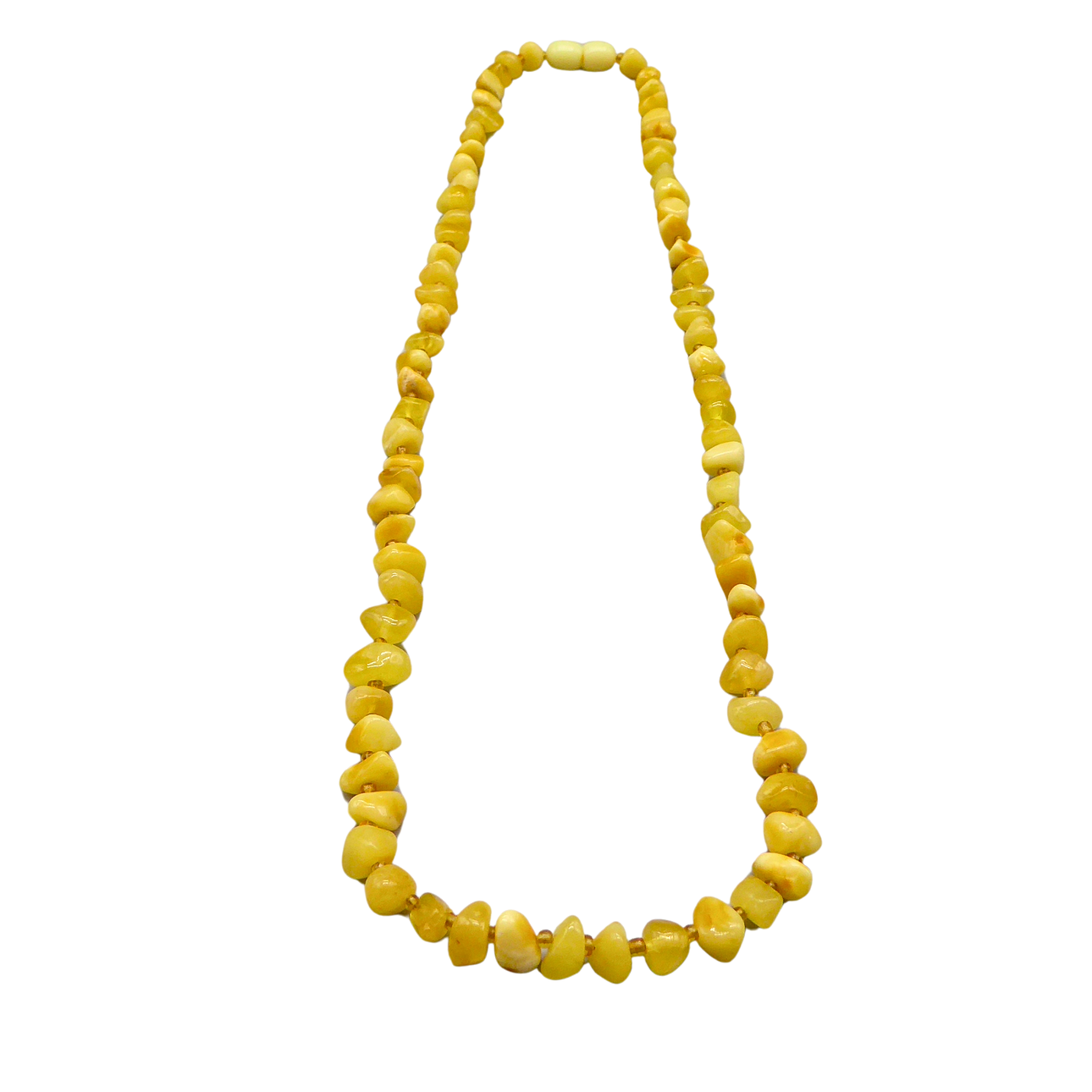 AMBER NECKLACE WITH SCREW CLASP.