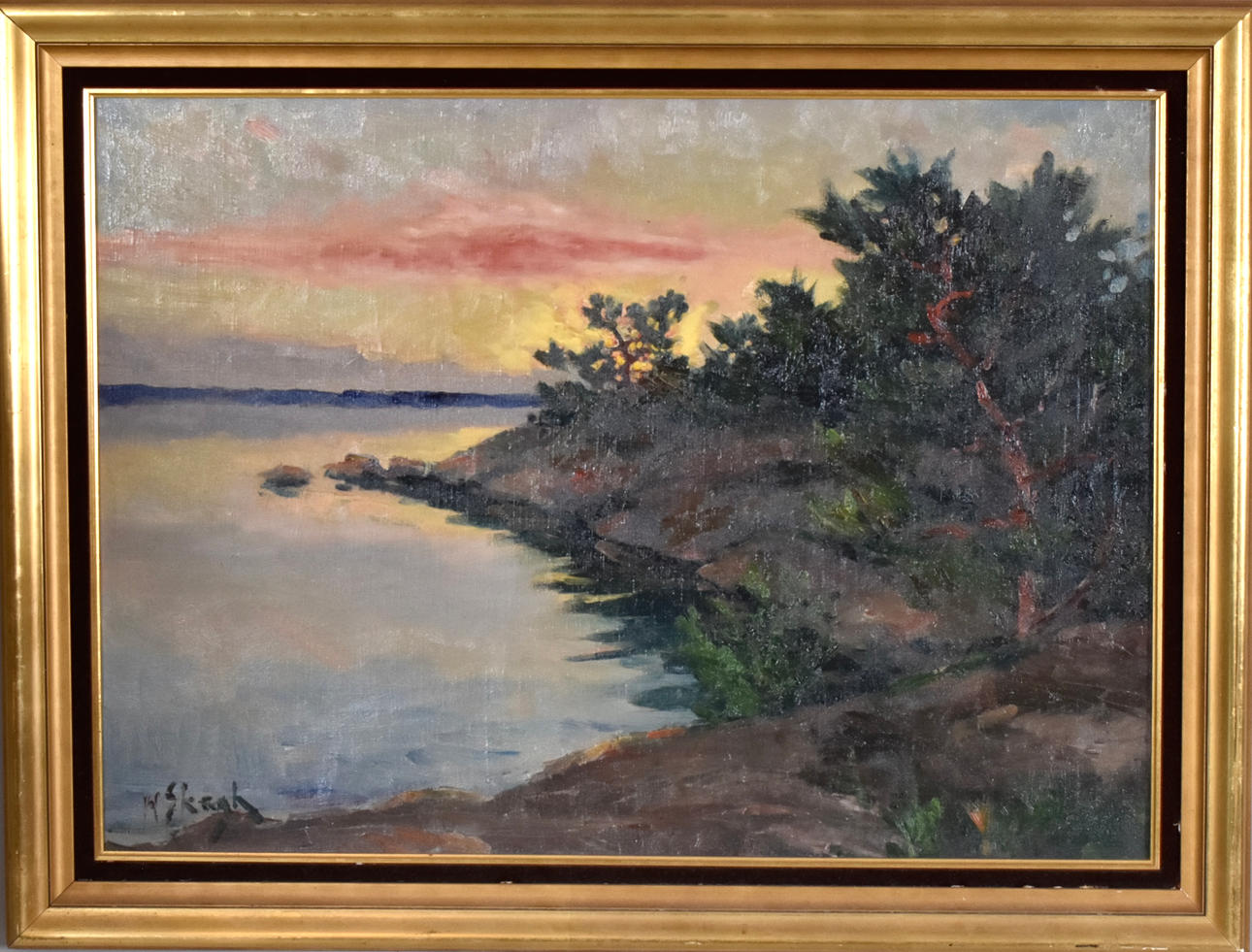 HENRIK SKAGH. Oil on canvas.